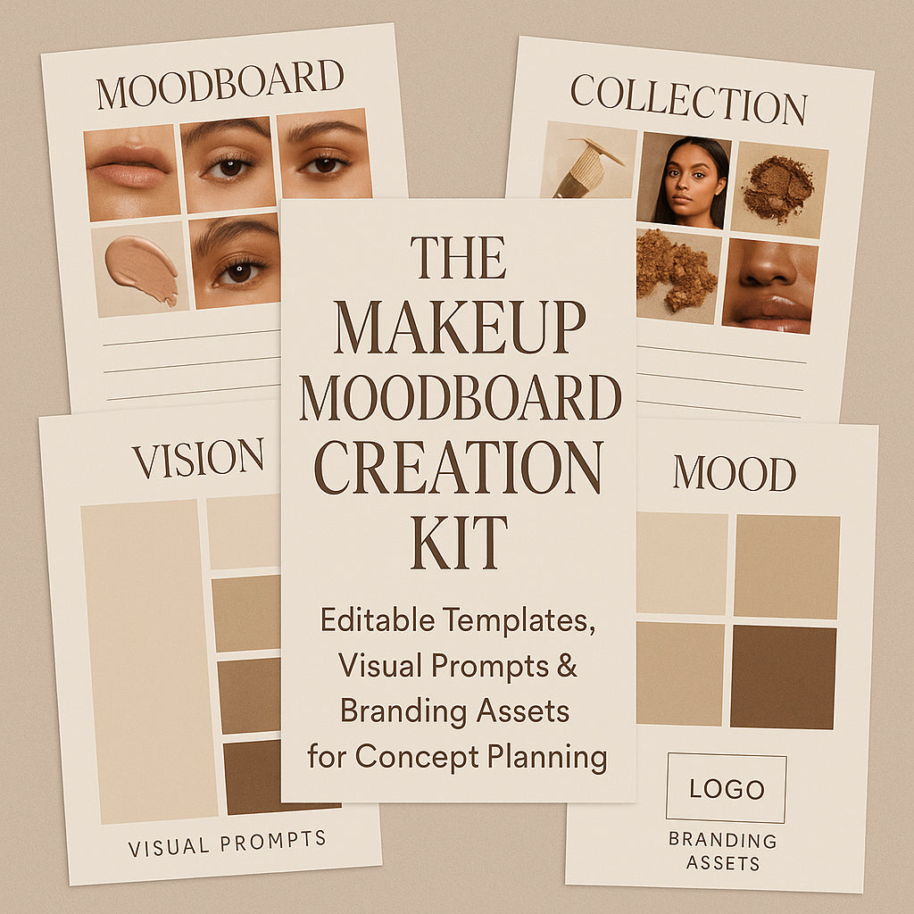The Makeup Moodboard Creation Kit – Editable Templates, Visual Prompts & Branding Assets for Concept Planning